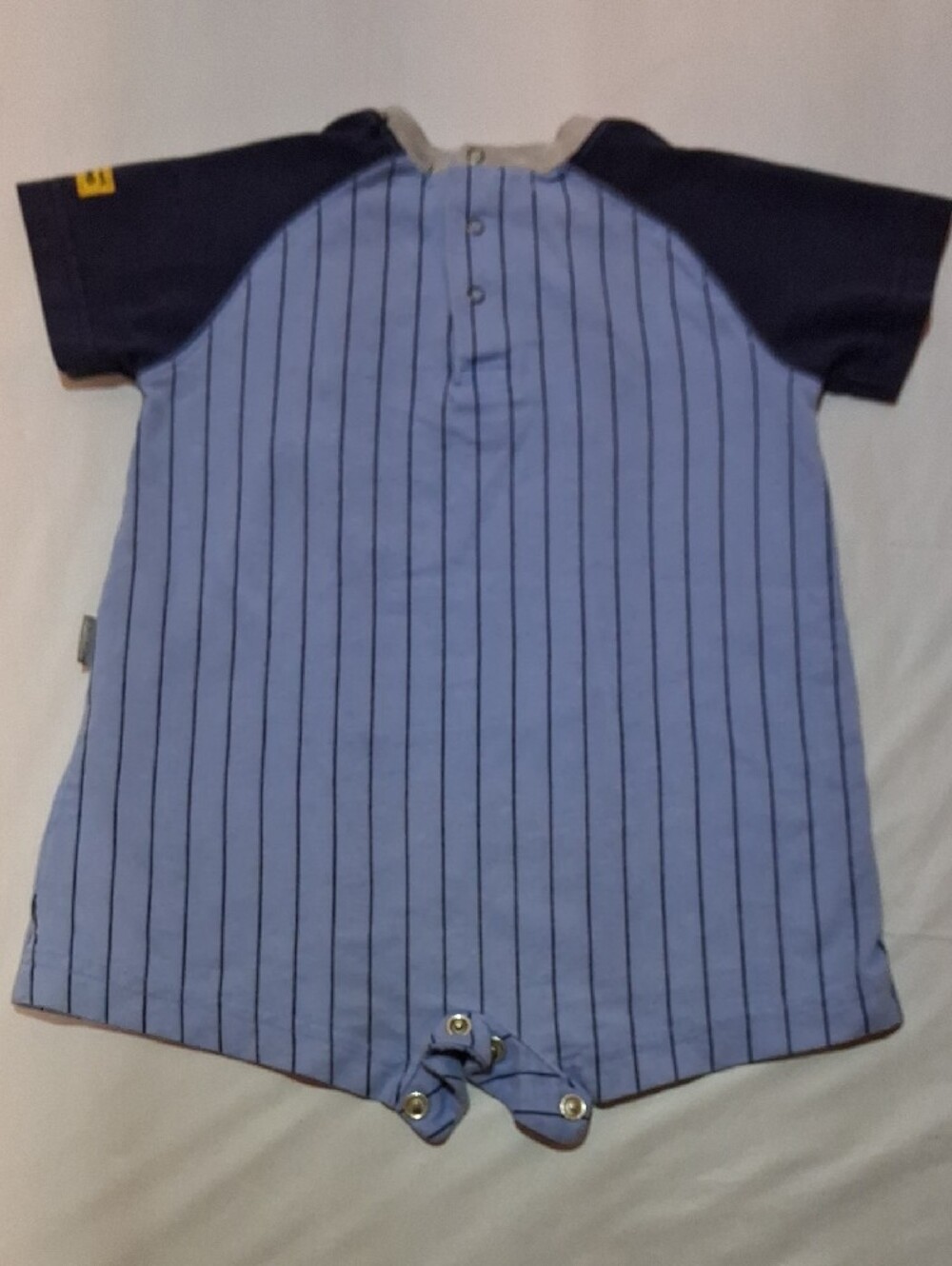 Carter's Baby Boy Basketball Romper 12M Blue Striped Slam Dunk One-Piece - Picture 5 of 7
